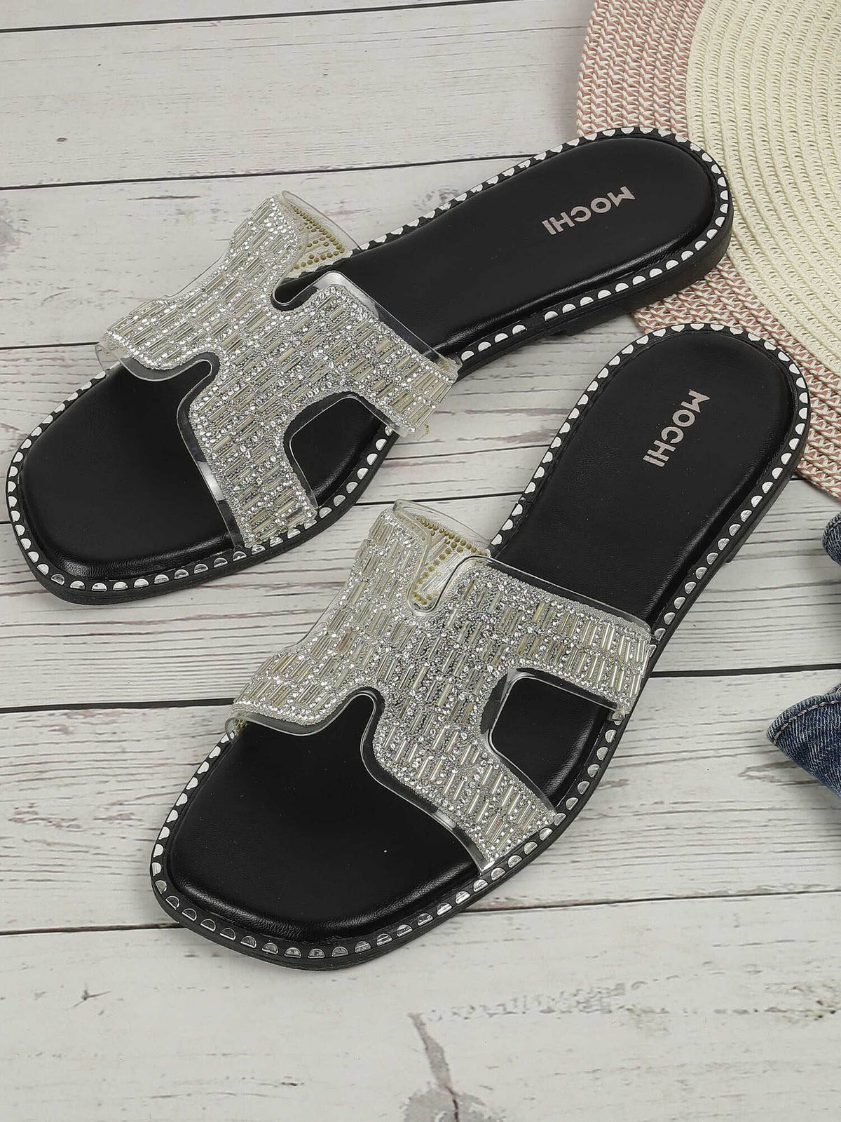 Womens Gold Open Casual Flats | F61 - view 11