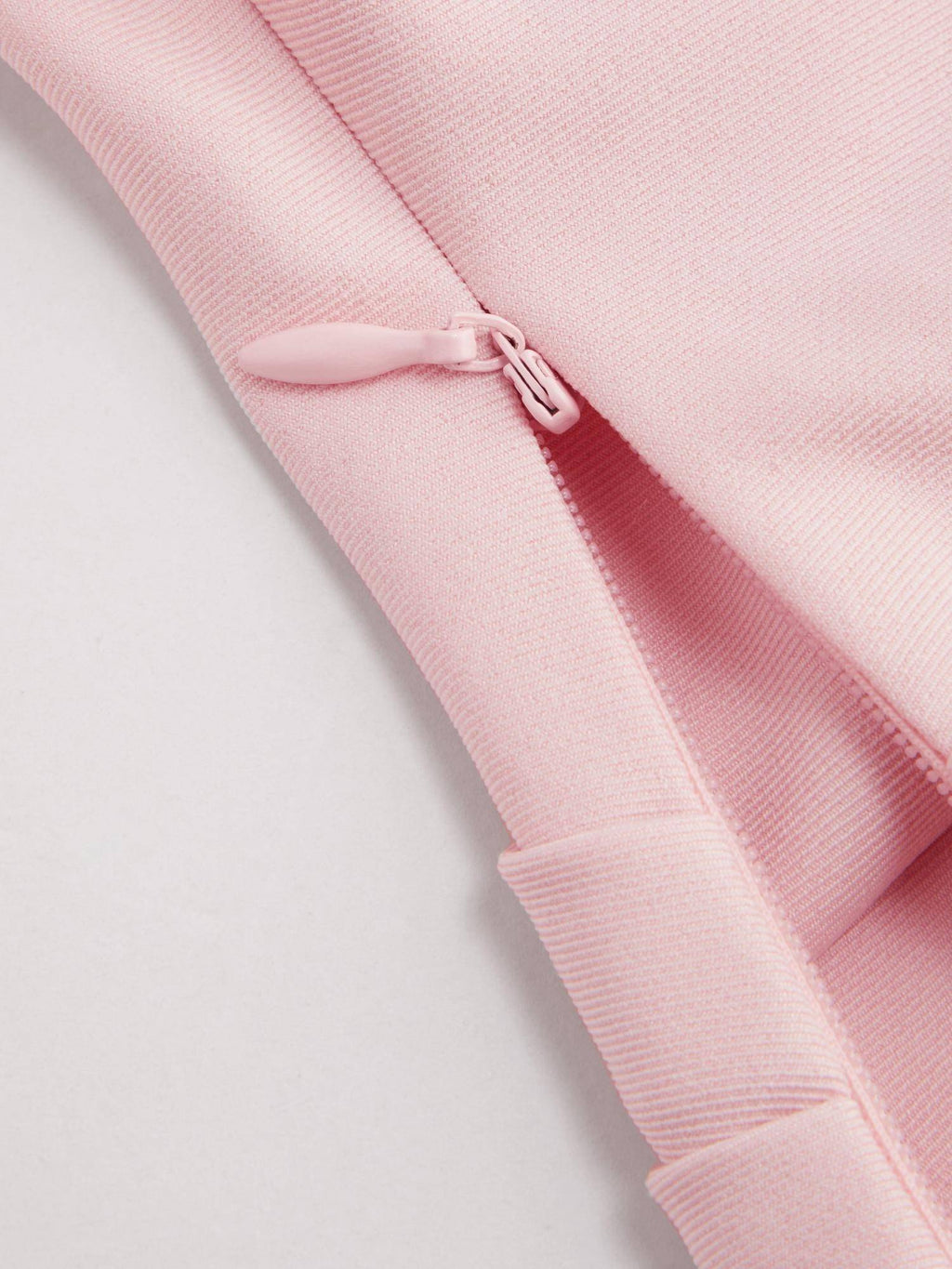 Pink Off Shoulder Ruched Zipper Crop Top | CT61 - view 9