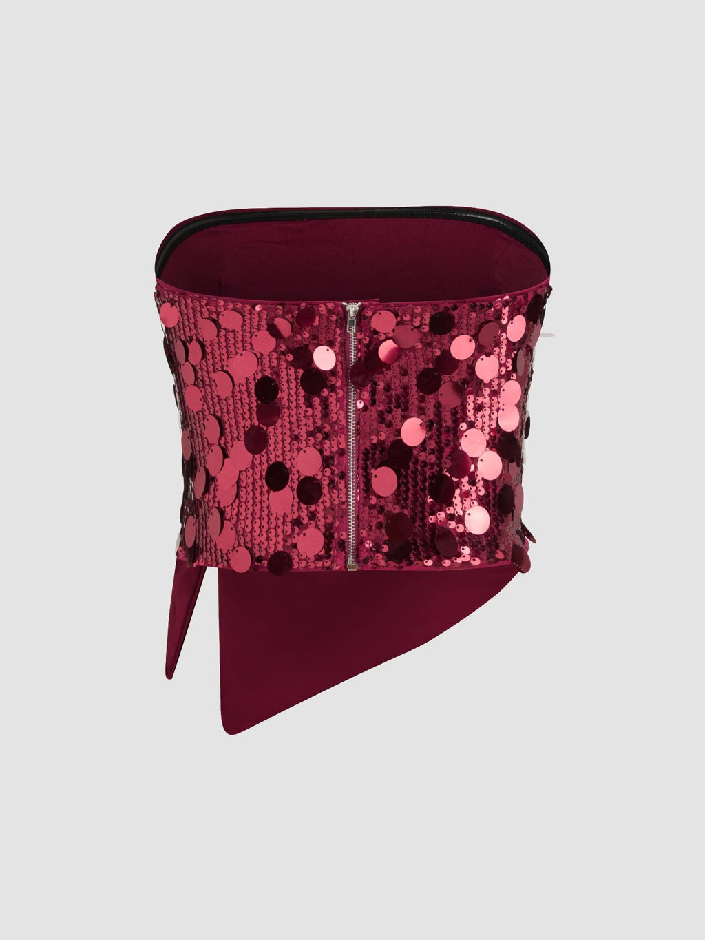 Sequin Asymmetrical Split Tube Crop Top | TT90 - view 19