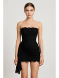 Lace Tube Tie Back Mini Dress | D56 - view 1