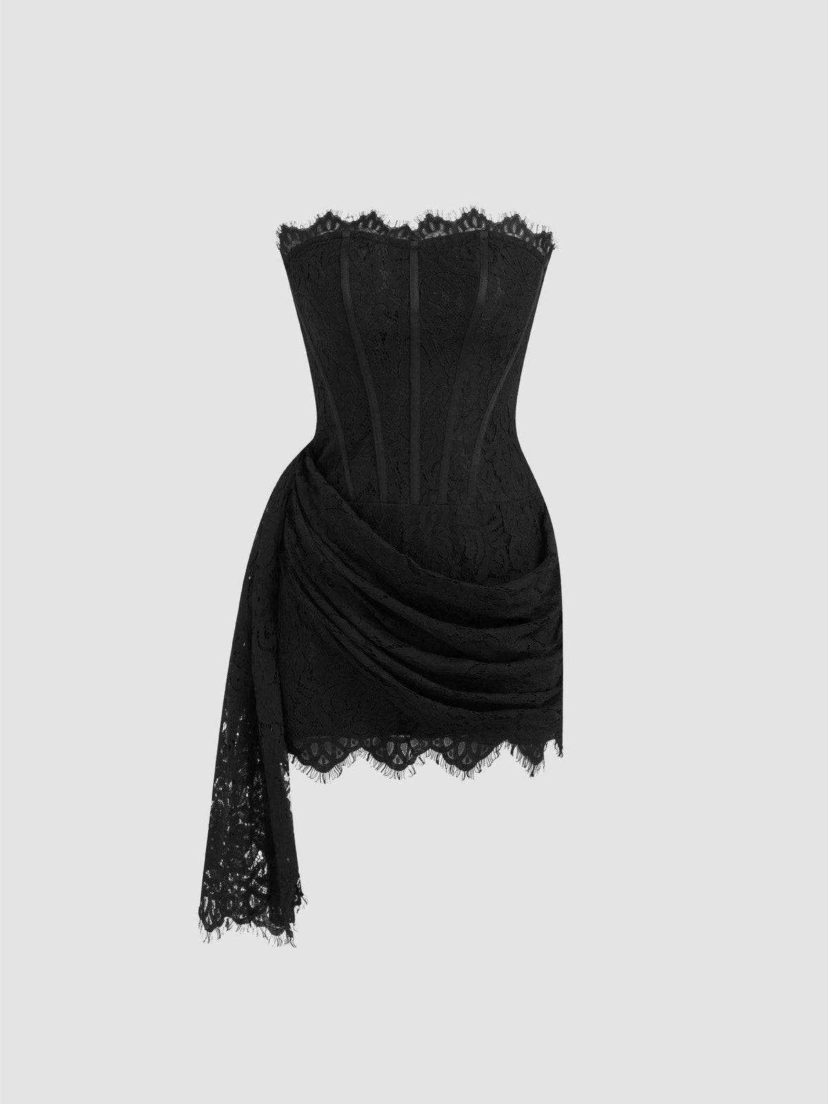 Lace Tube Tie Back Mini Dress | D56 - view 3