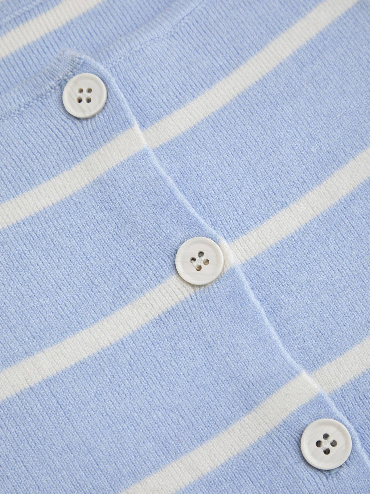 Knit Boat Neck Striped Button Split Vest | JC78 - view 25