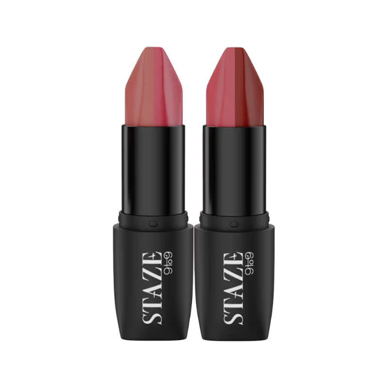 9to9 Triple Trouble Duo 3 In 1 Lipstick - Caramel Rose + Brick Pink | L12 - view 1