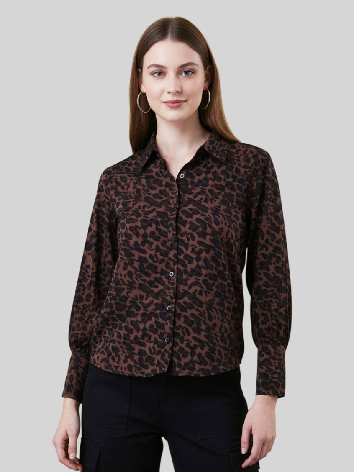 Women Green Comfort Tailored Fit Printed Casual Shirt | S67 - view 8
