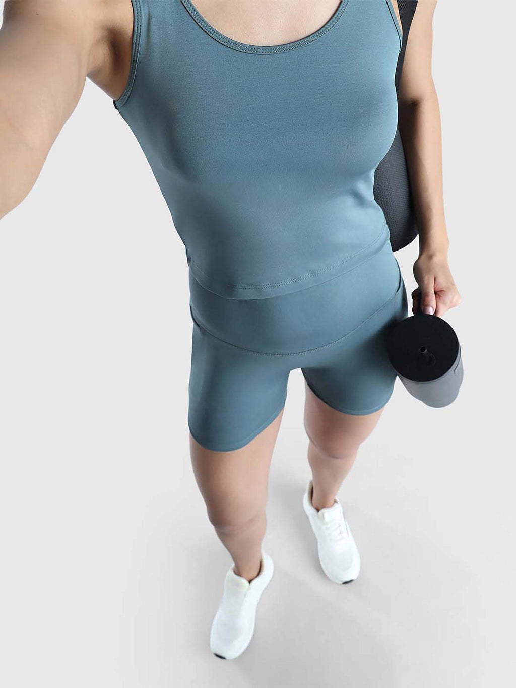 Women Teal Solid Shorts - view 6