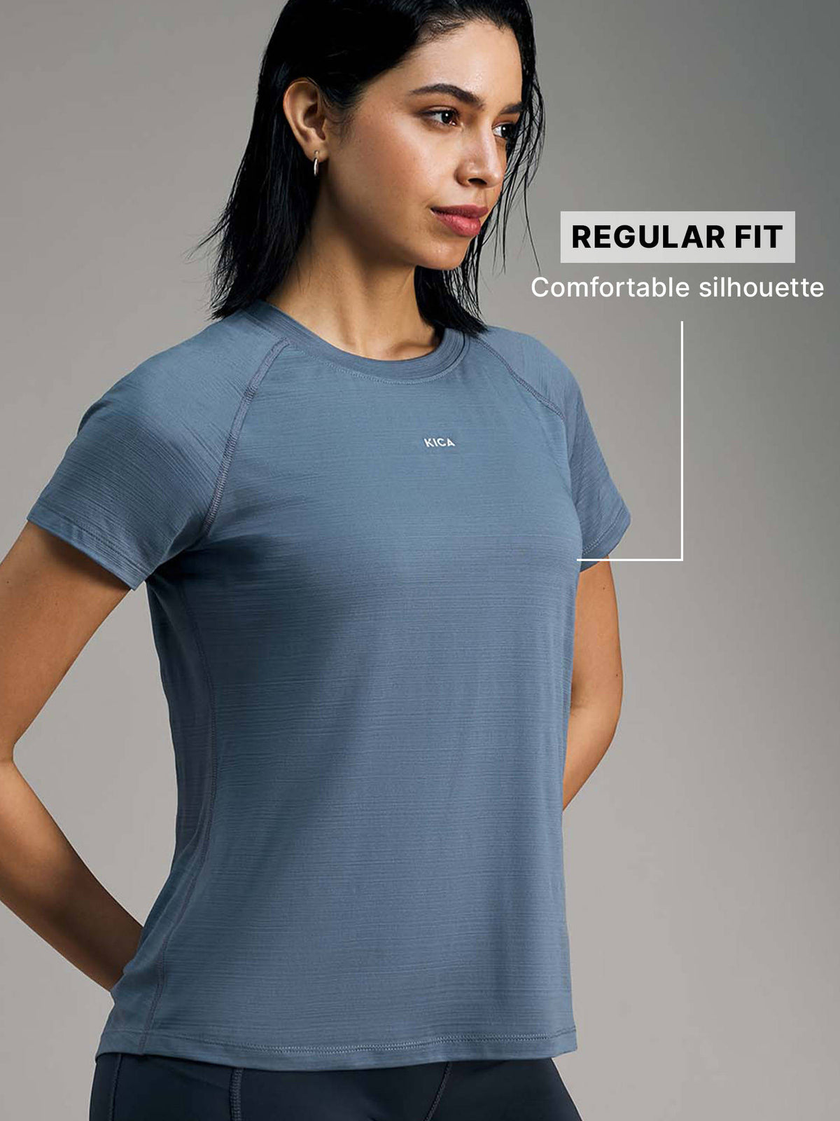 Regular Fit Active Top in DryFit Fabric | TT89 - view 2