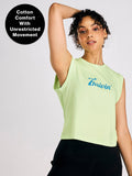 Cotton Muscle Tank Top for Women with Graphic At Chest | TT89 - view 1