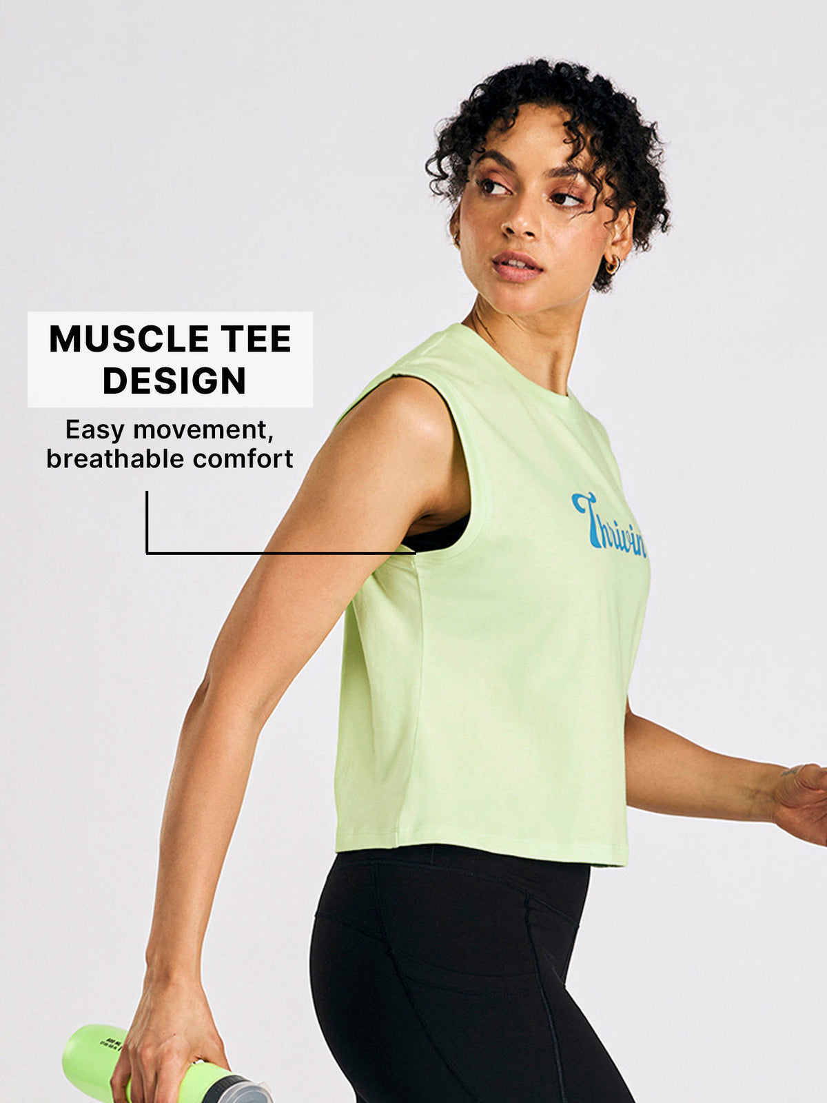 Cotton Muscle Tank Top for Women with Graphic At Chest | TT89 - view 3