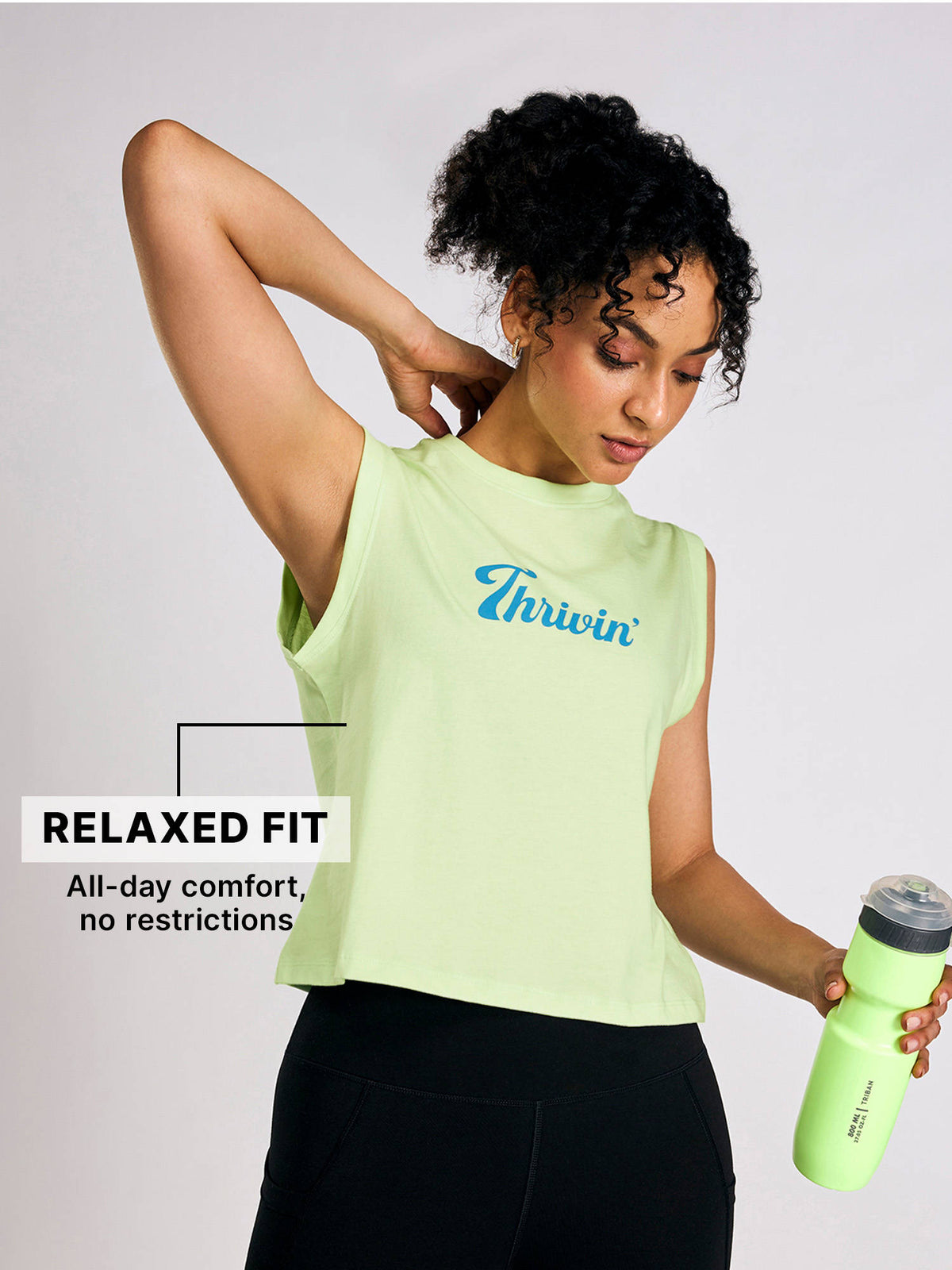 Cotton Muscle Tank Top for Women with Graphic At Chest | TT89 - view 4