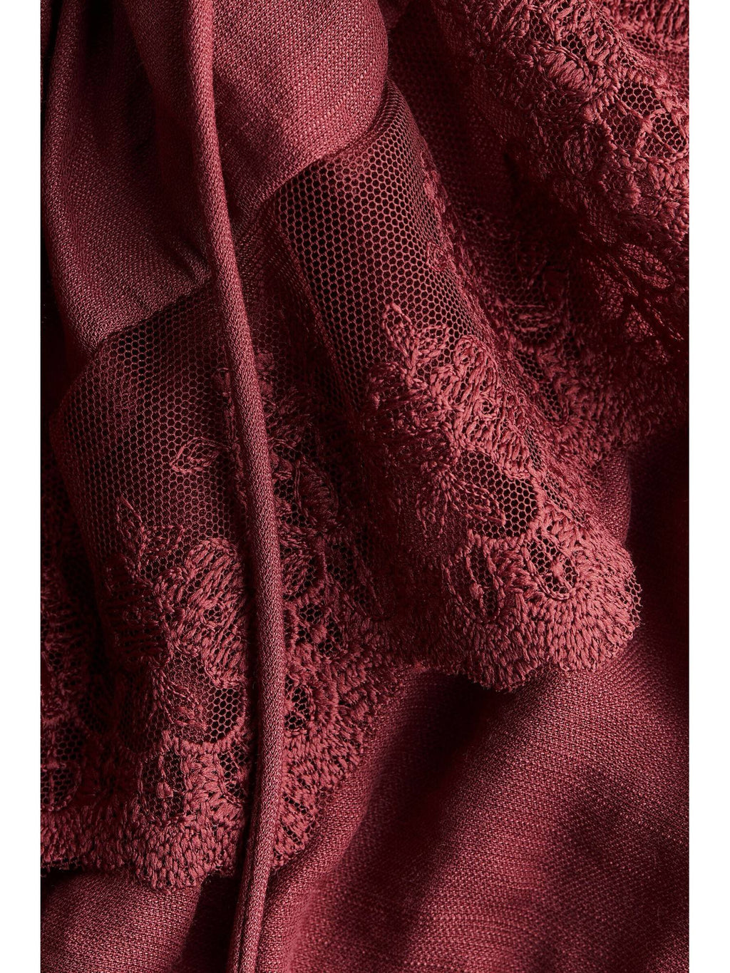 Women Red Flounced Peplum Blouse | S67 - view 2