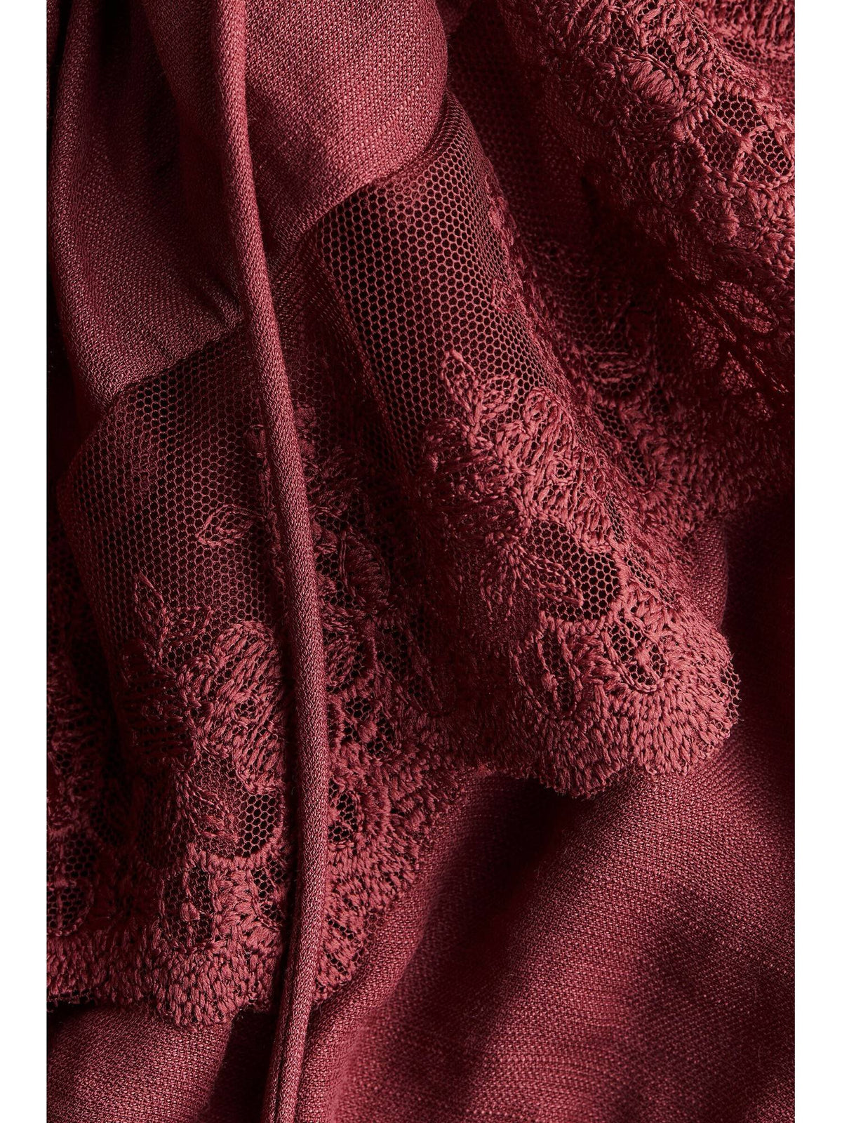 Women Red Flounced Peplum Blouse | S67 - view 2
