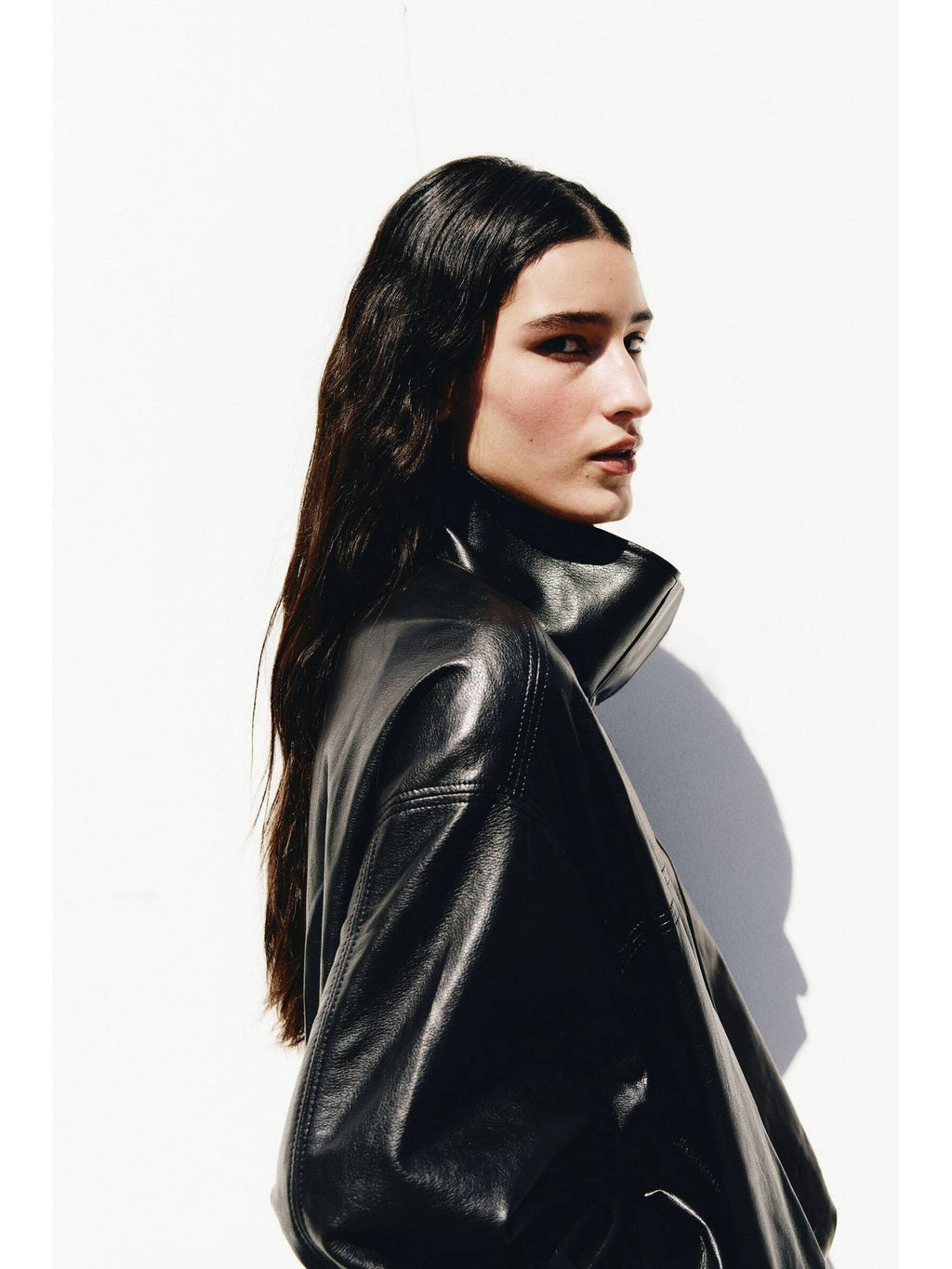 Women Black Oversized Bubble-Hem Jacket | JC78 - view 4