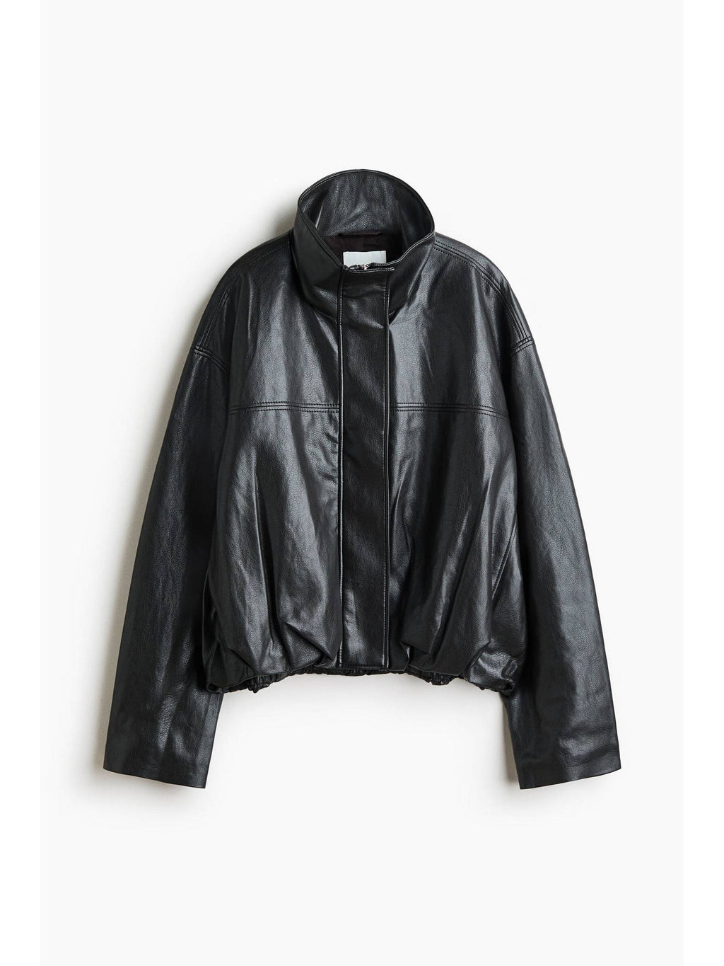 Women Black Oversized Bubble-Hem Jacket | JC78 - view 6