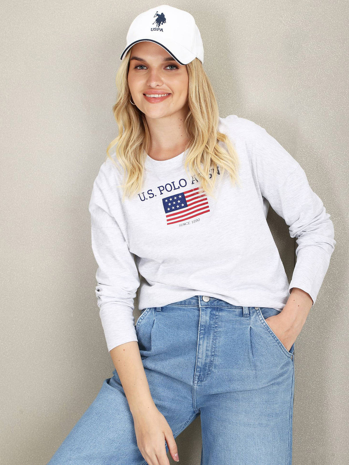 Long Sleeve Brand Print T-Shirt | U89 - view 6