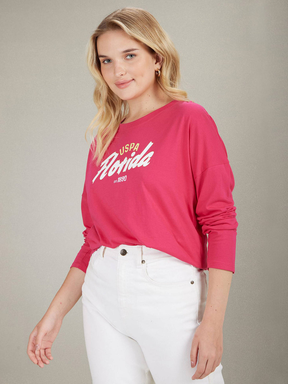 Long Sleeve Brand Print T-Shirt | TS56 - view 4