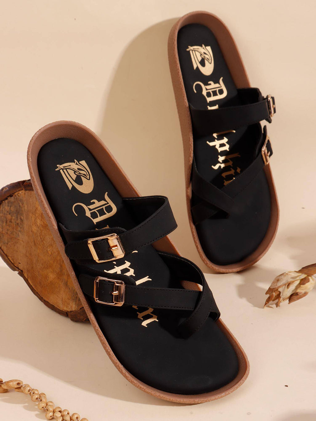 Women Black Sandals | SD89 - view 3