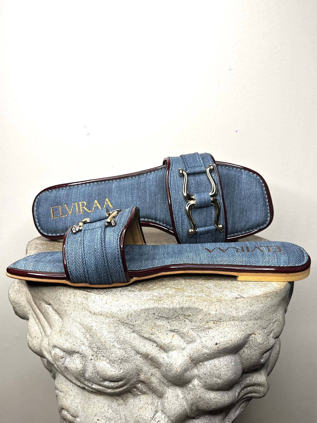 Blue Buckle Flats | F61 - view 1