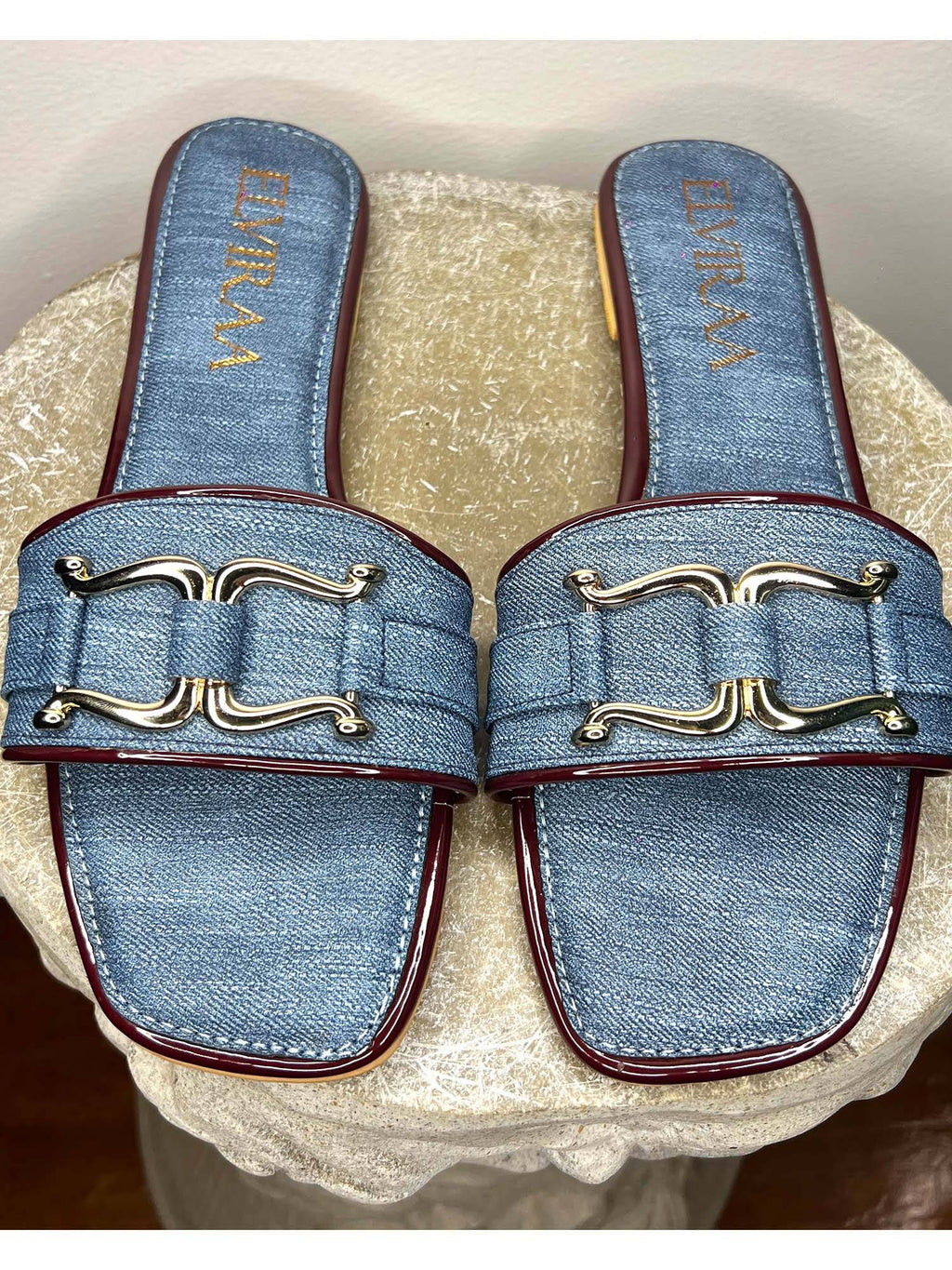 Blue Buckle Flats | F61 - view 2