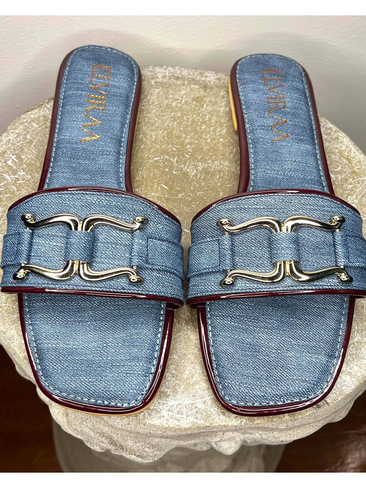 Blue Buckle Flats | F61 - view 2