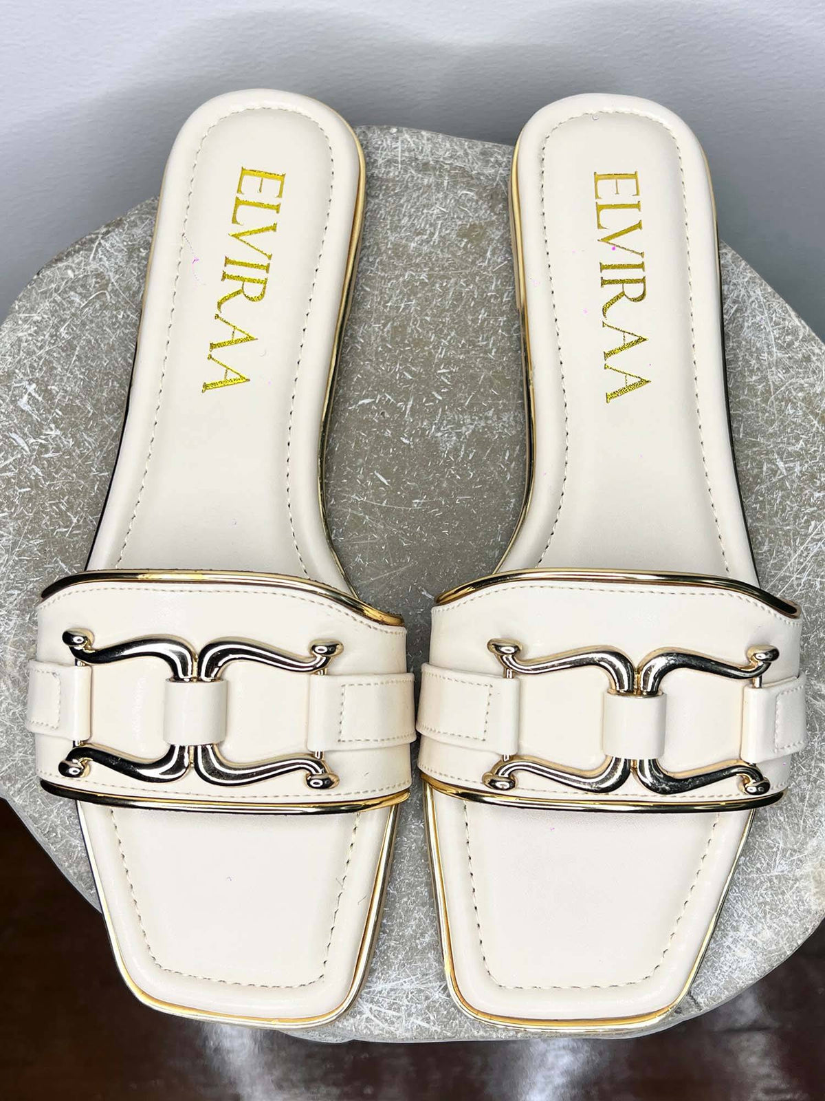 Beige Buckle Flats | F61 - view 2
