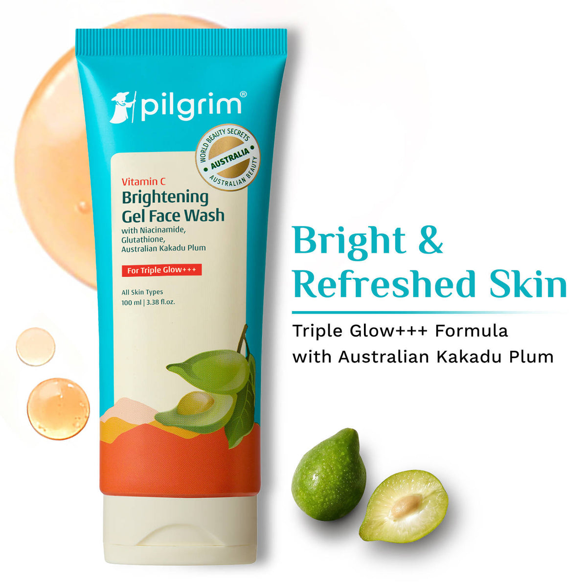10% Vitamin C Brightening Gel Face Wash Triple Glow+++ with 5% Niacinamide For Dark Spots | FC3 - view 1
