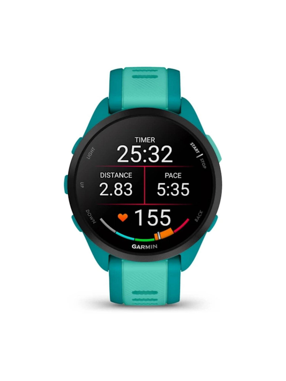 Forerunner 165 Music Turquoise Smart Watch with Charging Cable | W92 - view 2