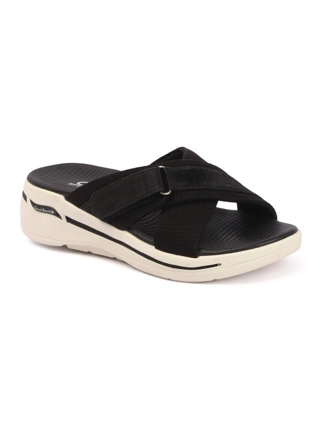 Women Black Orthopedic Sandals | SD89 - view 4