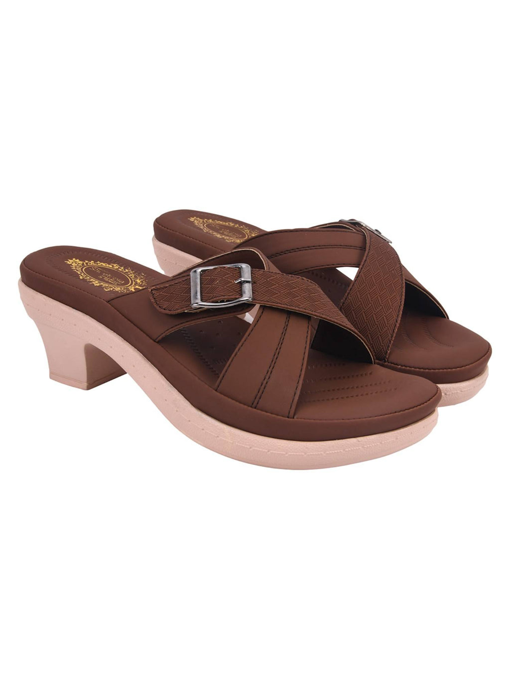Women Brown Block Heels | H78 - view 1