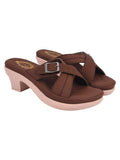 Women Brown Block Heels | H78 - view 1