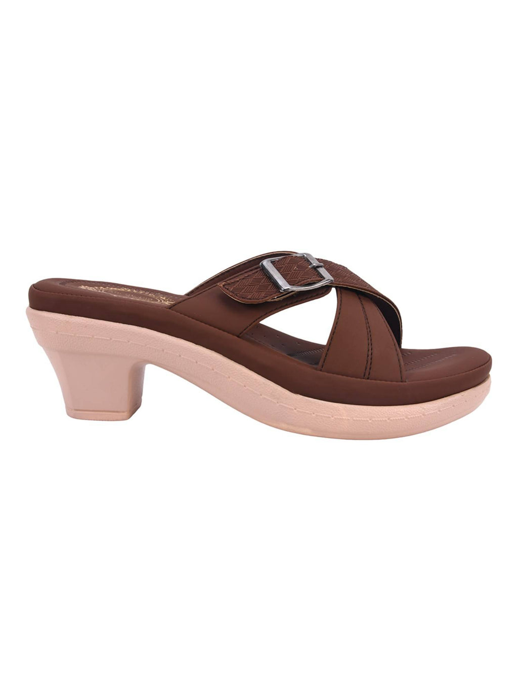 Women Brown Block Heels | H78 - view 3