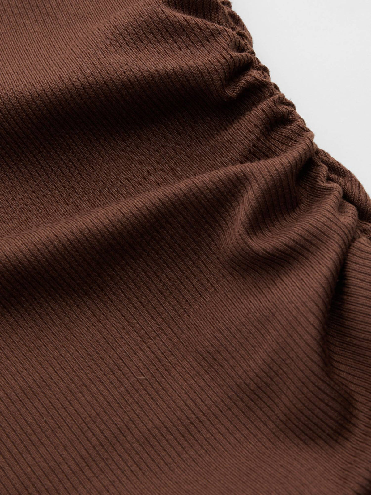 Boat Neck Solid Ruched Long Sleeve Tee | TS56 - view 2