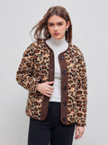 Leopard Fleece Puffer | JC78 - view 1