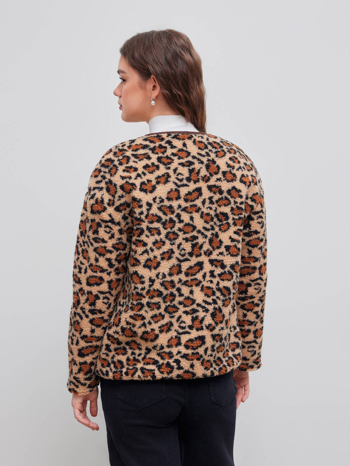 Leopard Fleece Puffer | JC78 - view 6