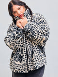 Printed Fleece Zip Front Jacket Curve & Plus | JC78 - view 7