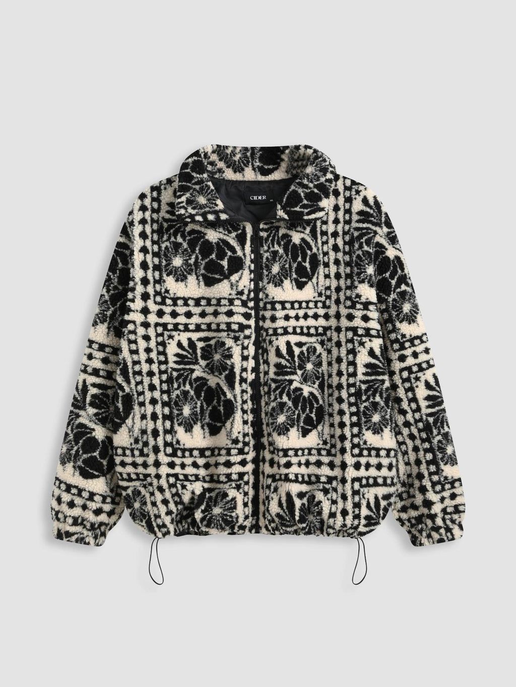 Printed Fleece Zip Front Jacket Curve & Plus | JC78 - view 12