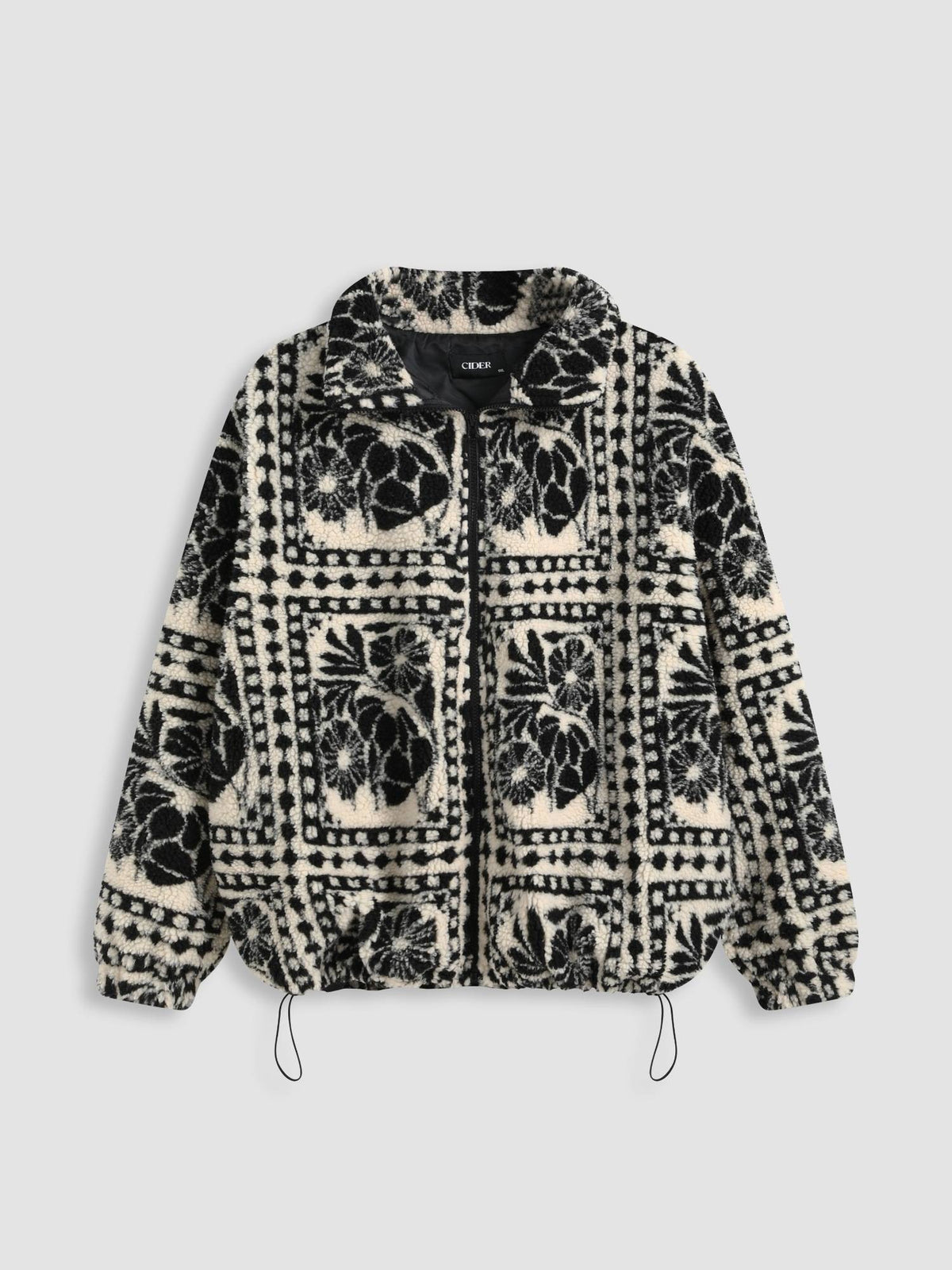 Printed Fleece Zip Front Jacket Curve & Plus | JC78 - view 12