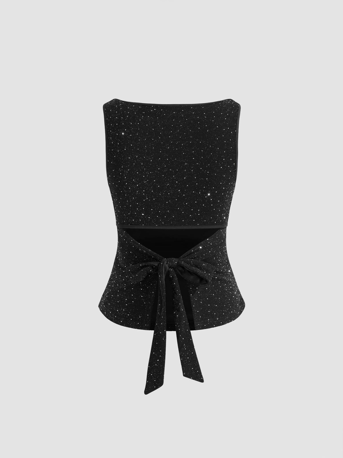Boat Neck Rhinestone Knotted Tank Top | TT98 - view 6