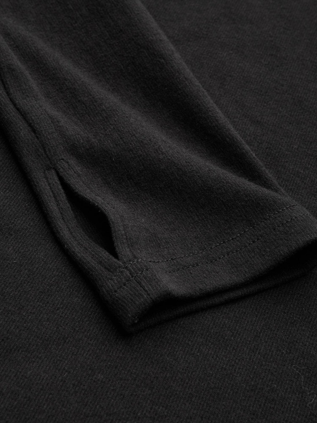 Thermal Cotton-blend Square Neck Solid Thumb Hole Long Sleeve Tee | TS56 - view 3