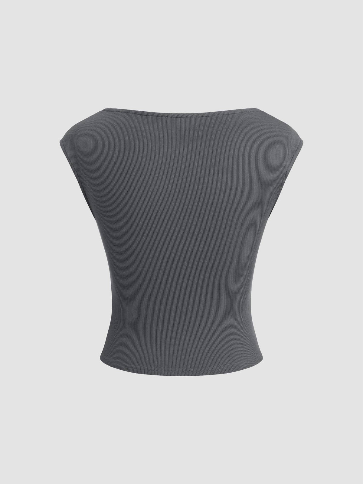 Boat Neck Solid Ruched Tank Top | TT98 - view 43