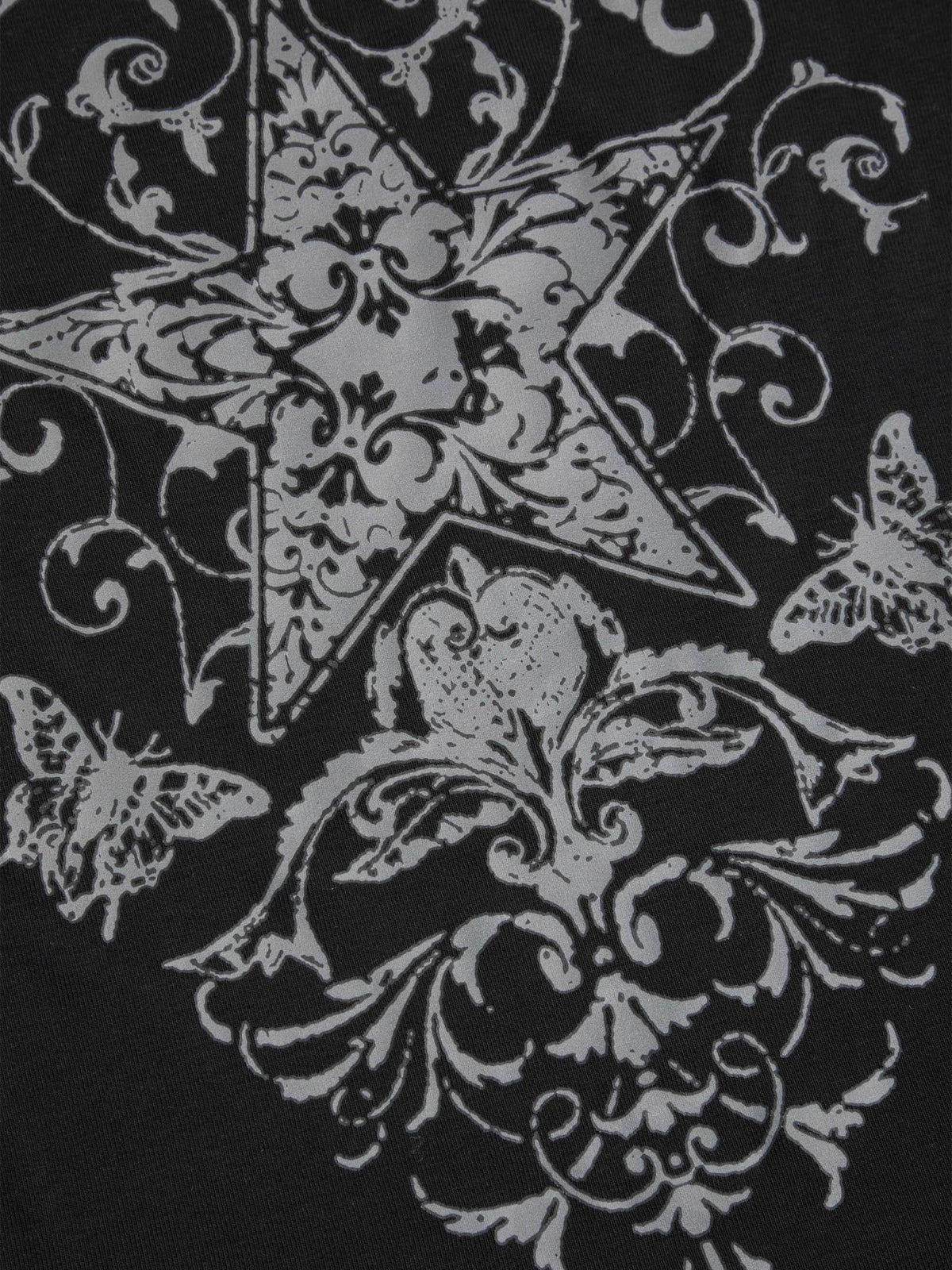 Boat Neck Star Graphic Long Sleeve Tee | TS56 - view 2