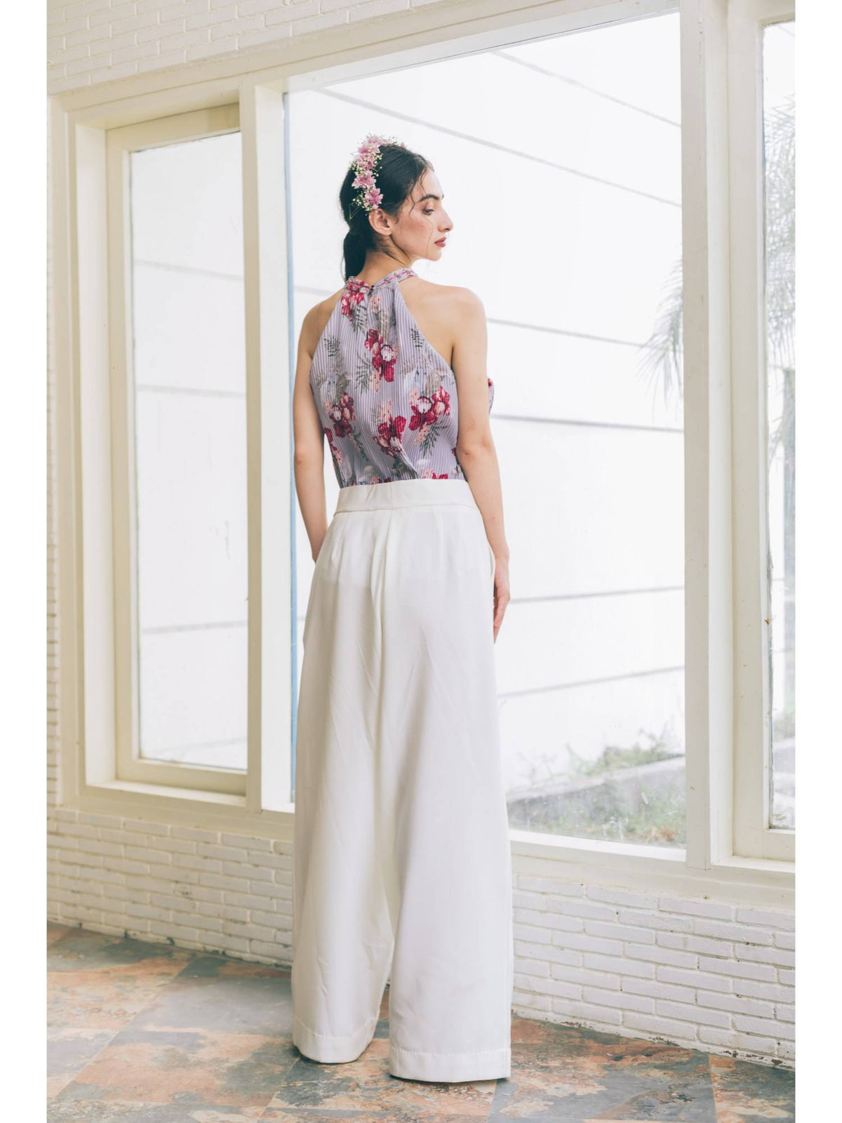 Taylor Purple Halter Neck Top | HT67 - view 2