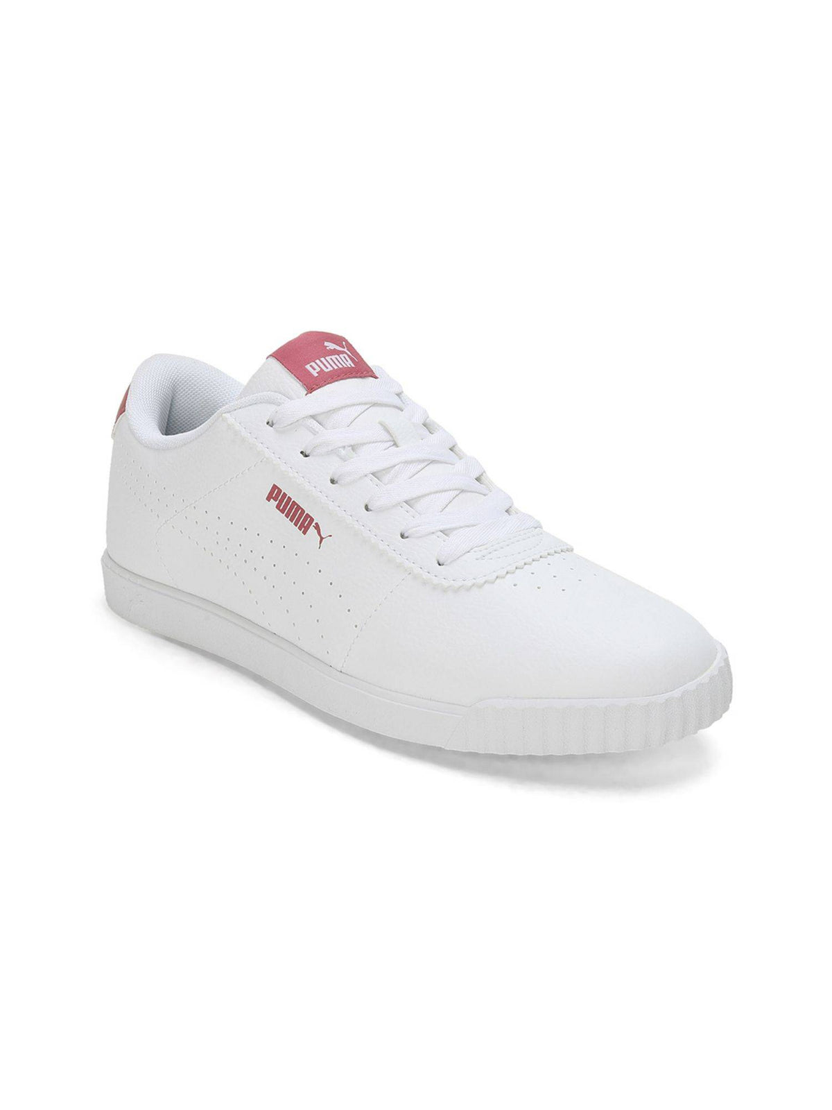 Carina Slim Perf Womens Off White & Pink Sneakers | SN09 - view 2