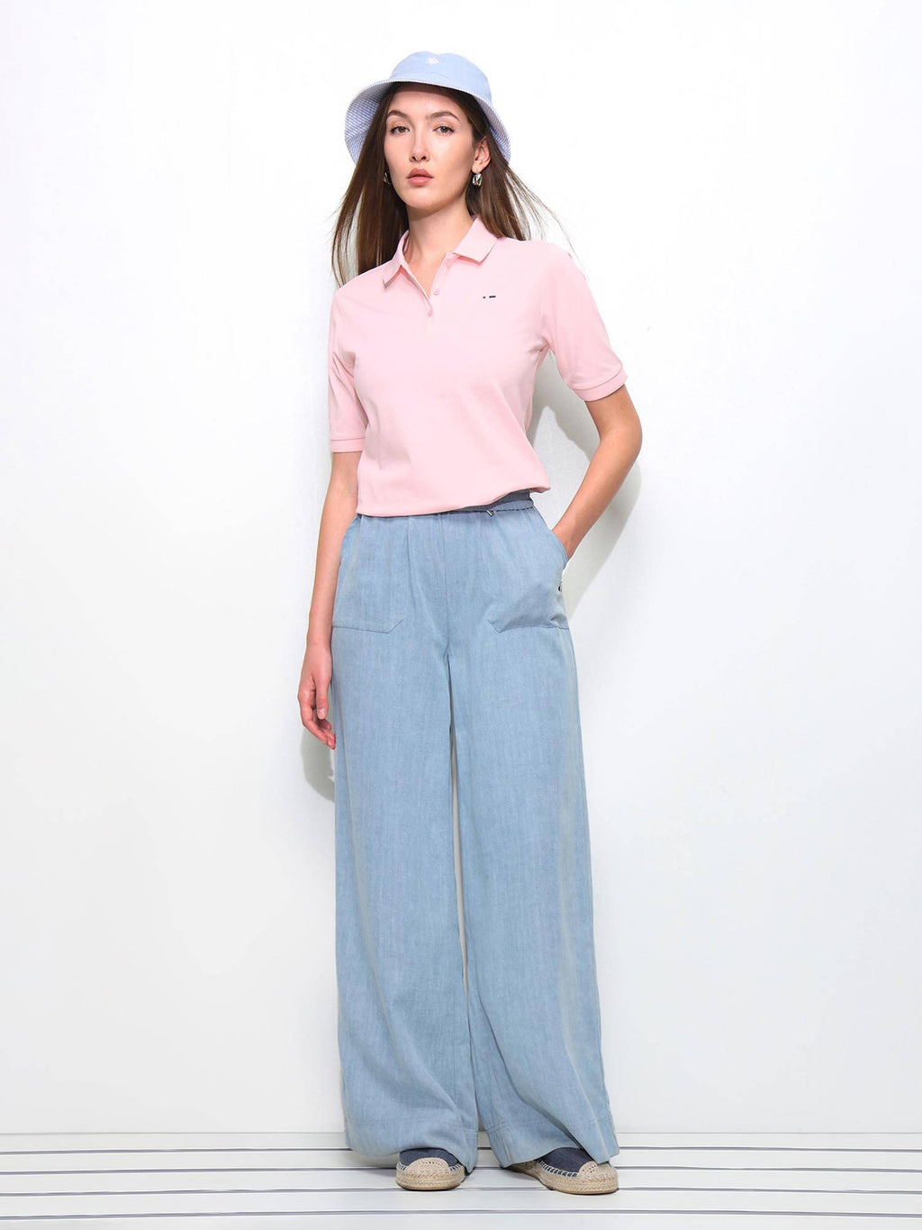 Pink Women Solid Regular Fit Polo T-Shirt | PW43 - view 3