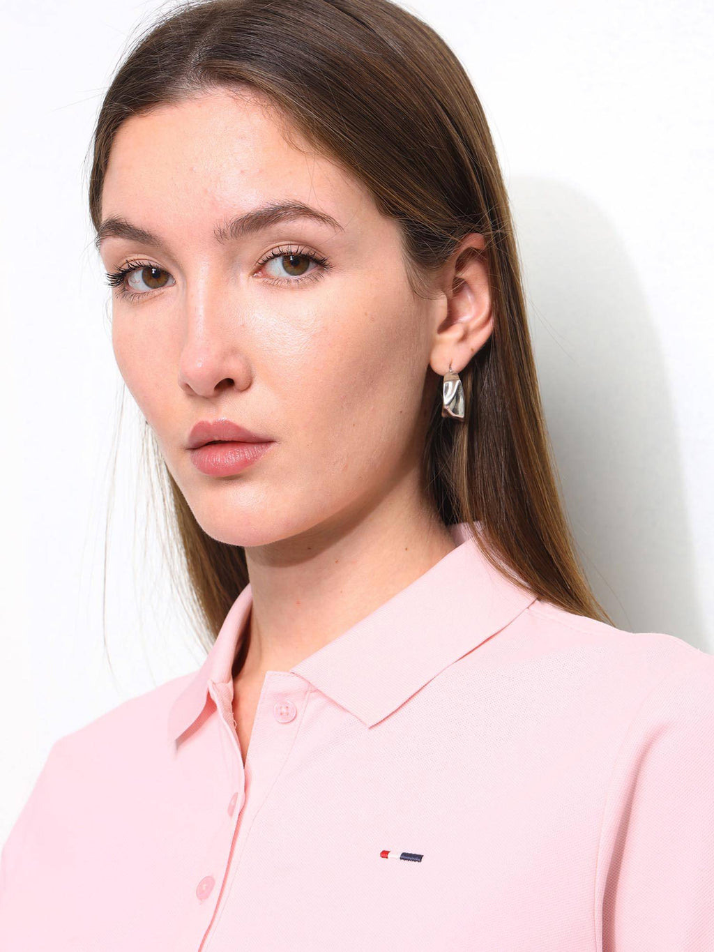 Pink Women Solid Regular Fit Polo T-Shirt | PW43 - view 7