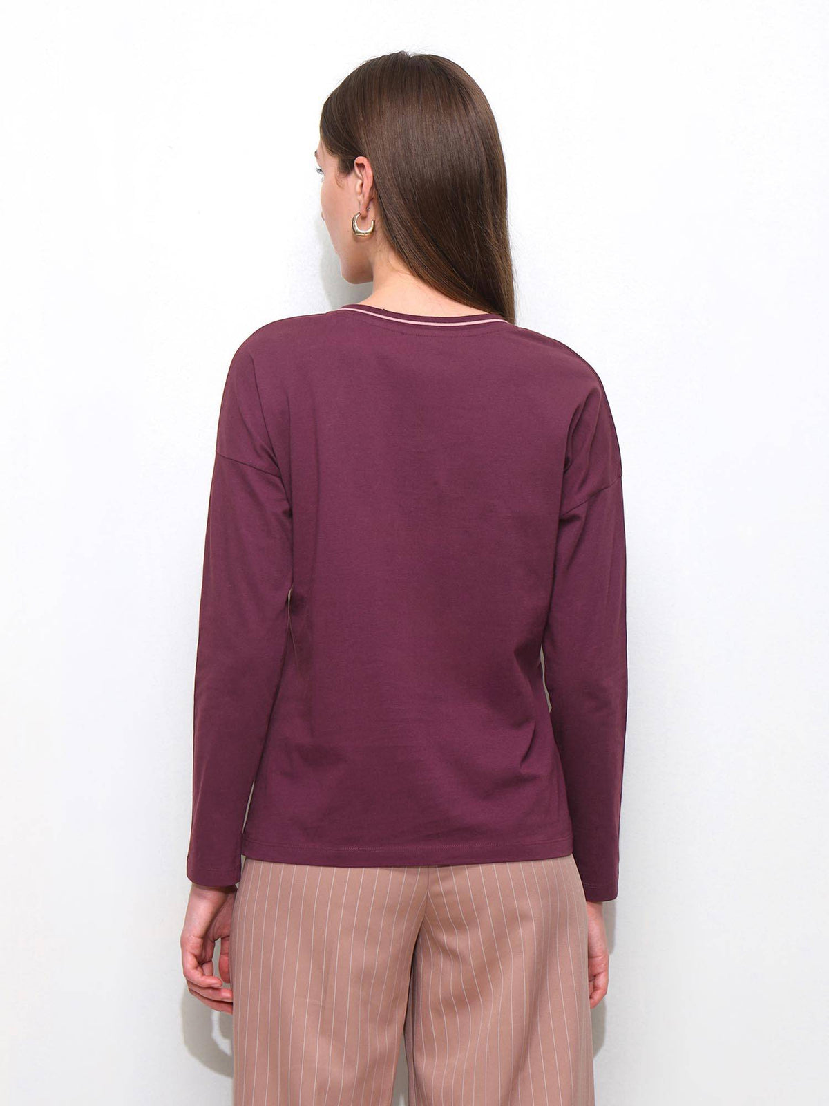 Oversized Fit Solid T-Shirt | PW43 - view 26
