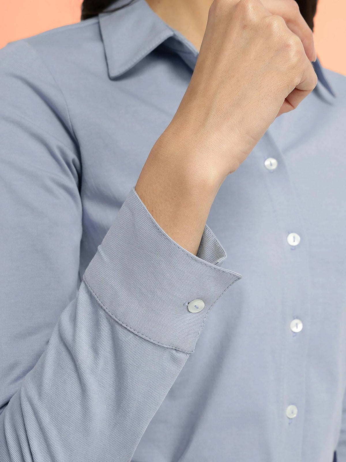 Cotton Knit Shirt - Blue | S67 - view 5