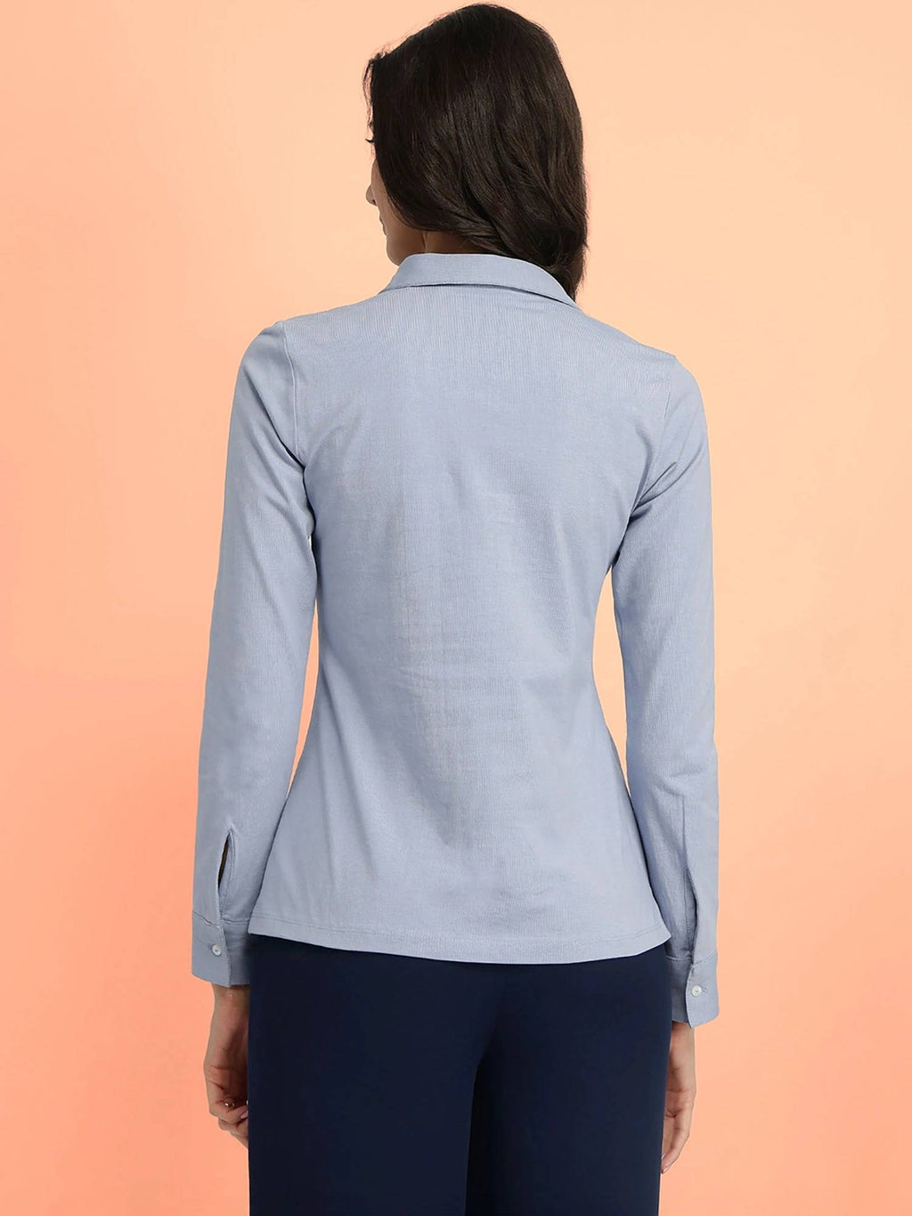 Cotton Knit Shirt - Blue | S67 - view 6
