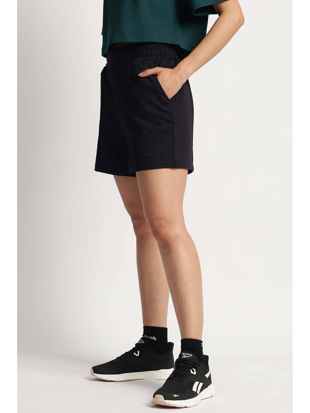 Women Black Shorts - view 2