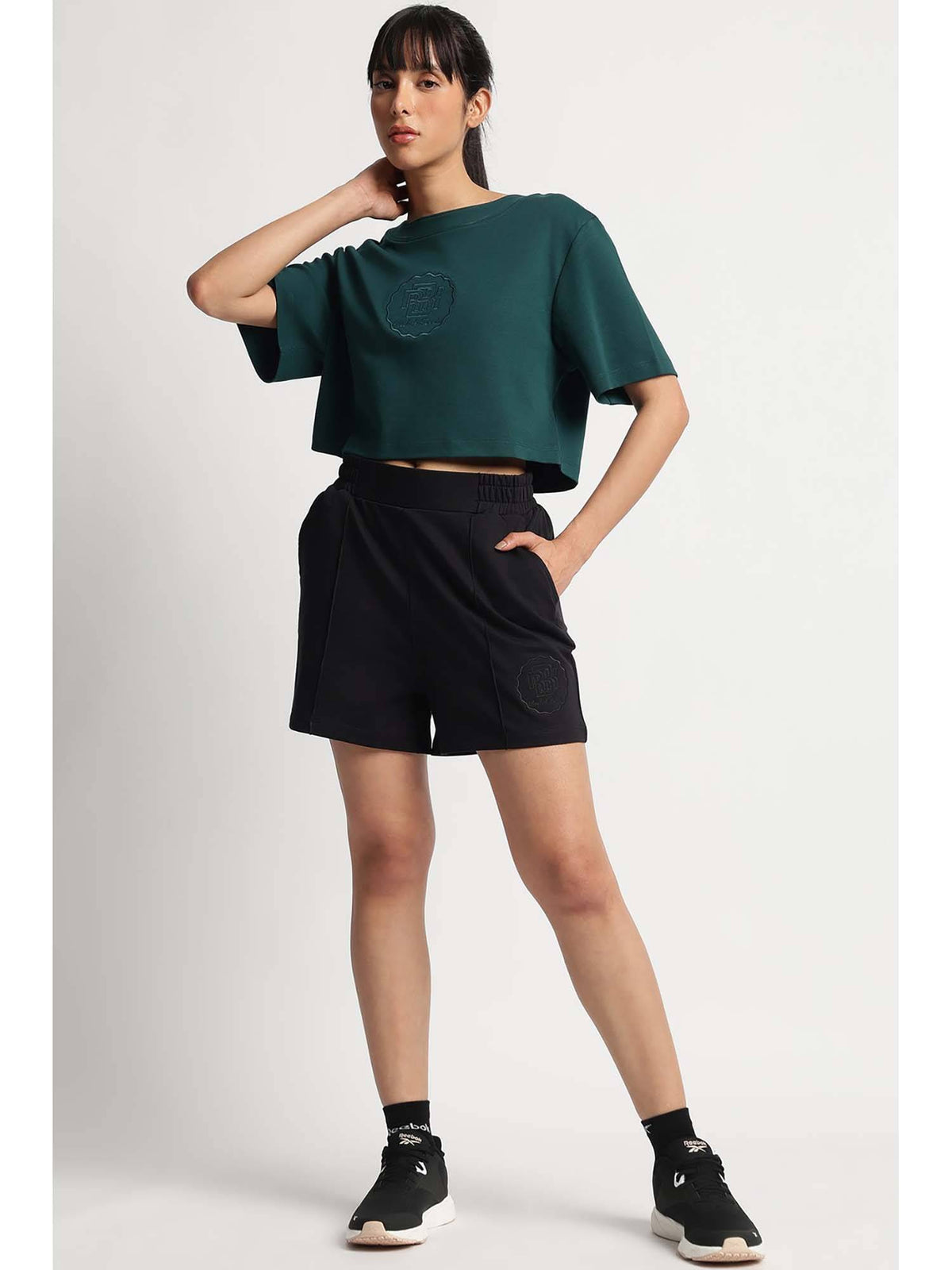 Women Black Shorts - view 5
