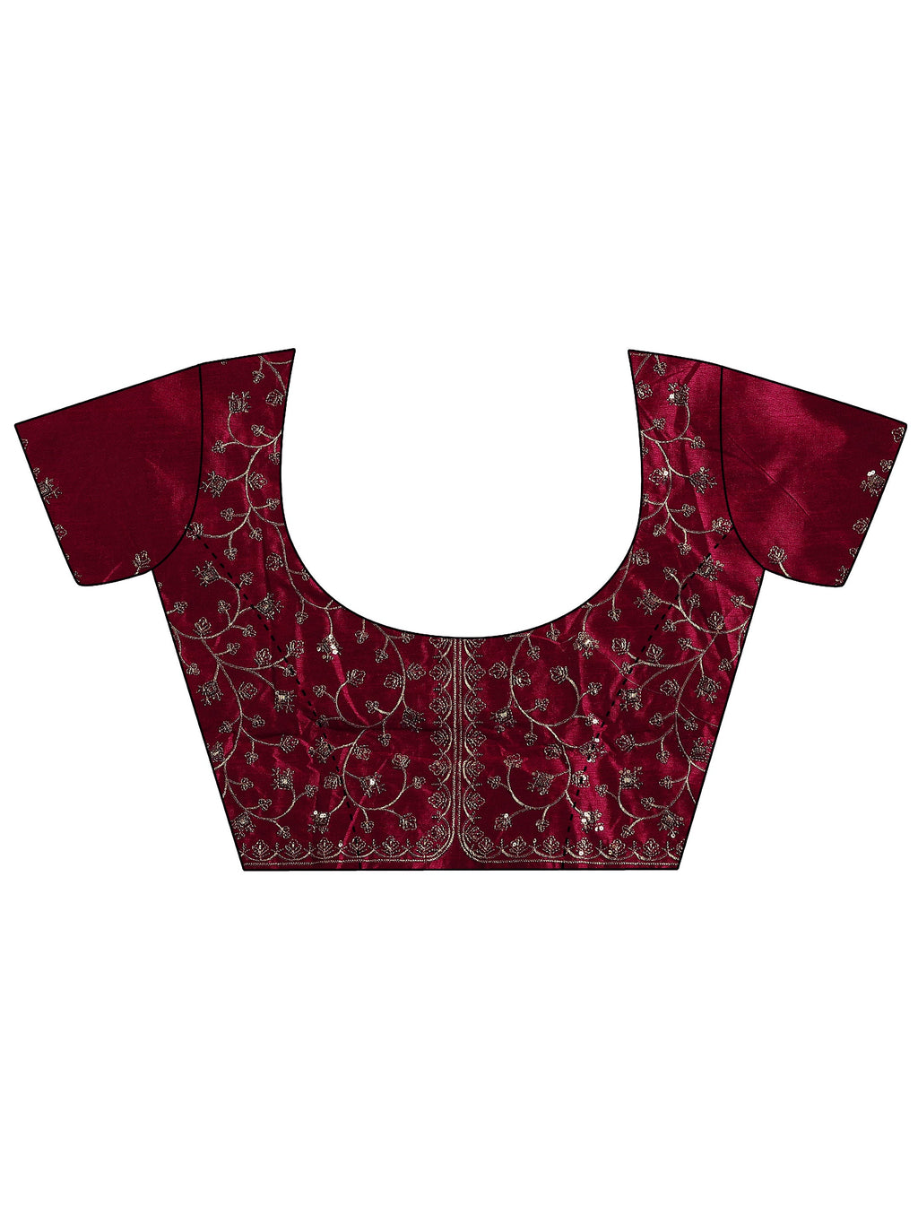 Libas Red Solid Silk Blend Saree With Unstitched Blouse Piece